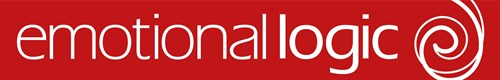 Red logo with emotional logic as text