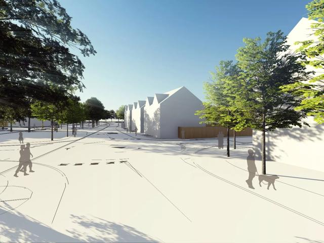 CGi of housing development in Winslow Buckinghamshire