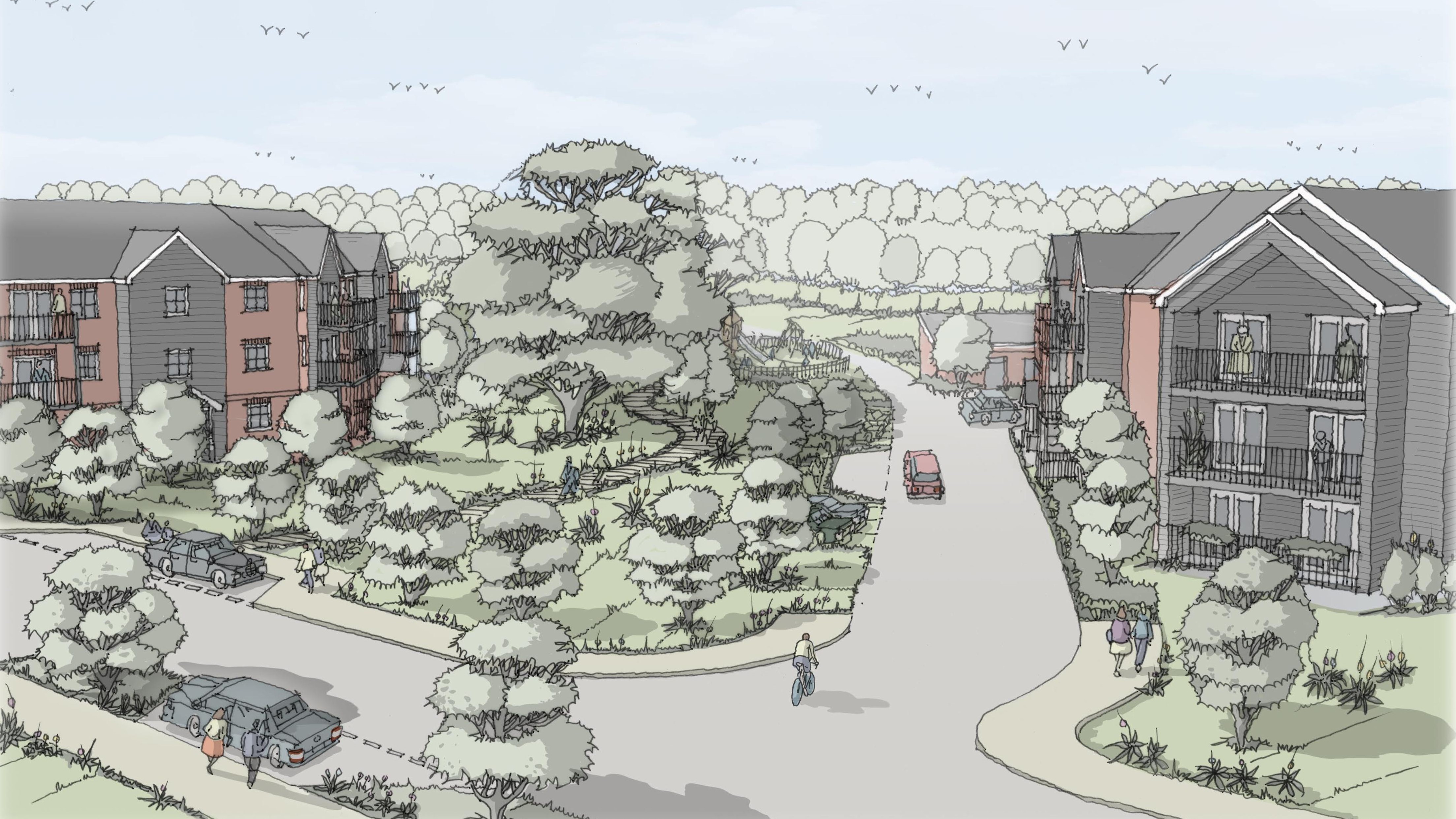 24.1877.7010 Lyndhurst Farm, Green Street Parkland Open Space Indicative CGI